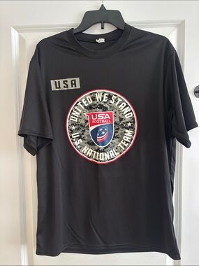 C2 by Calibrate Black USA Football Graphic Tee